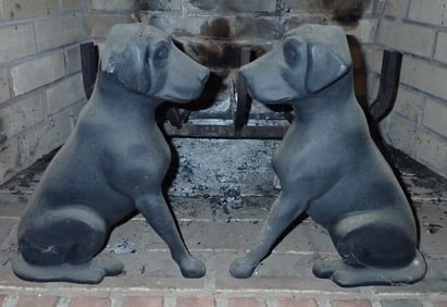 Liberty Foundry Cast Iron Black Lab Andirons