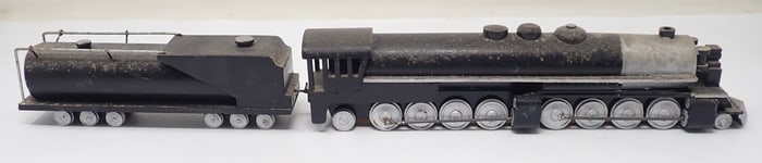 Wooden Steam Locomotive & Tender