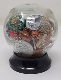 Glass Baseball Bank & Cereal Box Charms