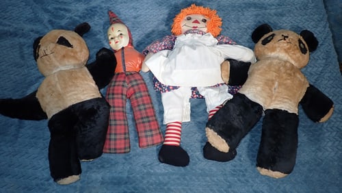 Dolls incl Raggedy Ann & Stuffed Bears