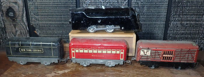 Marx Locomotive Train Cars & Track