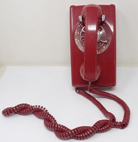 Western Electric Red Wall Phone
