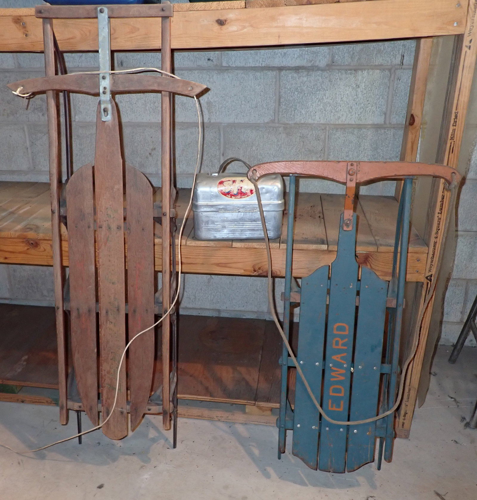 Sleds & Lunch Box: Longest is apprx 51". No in house shipping