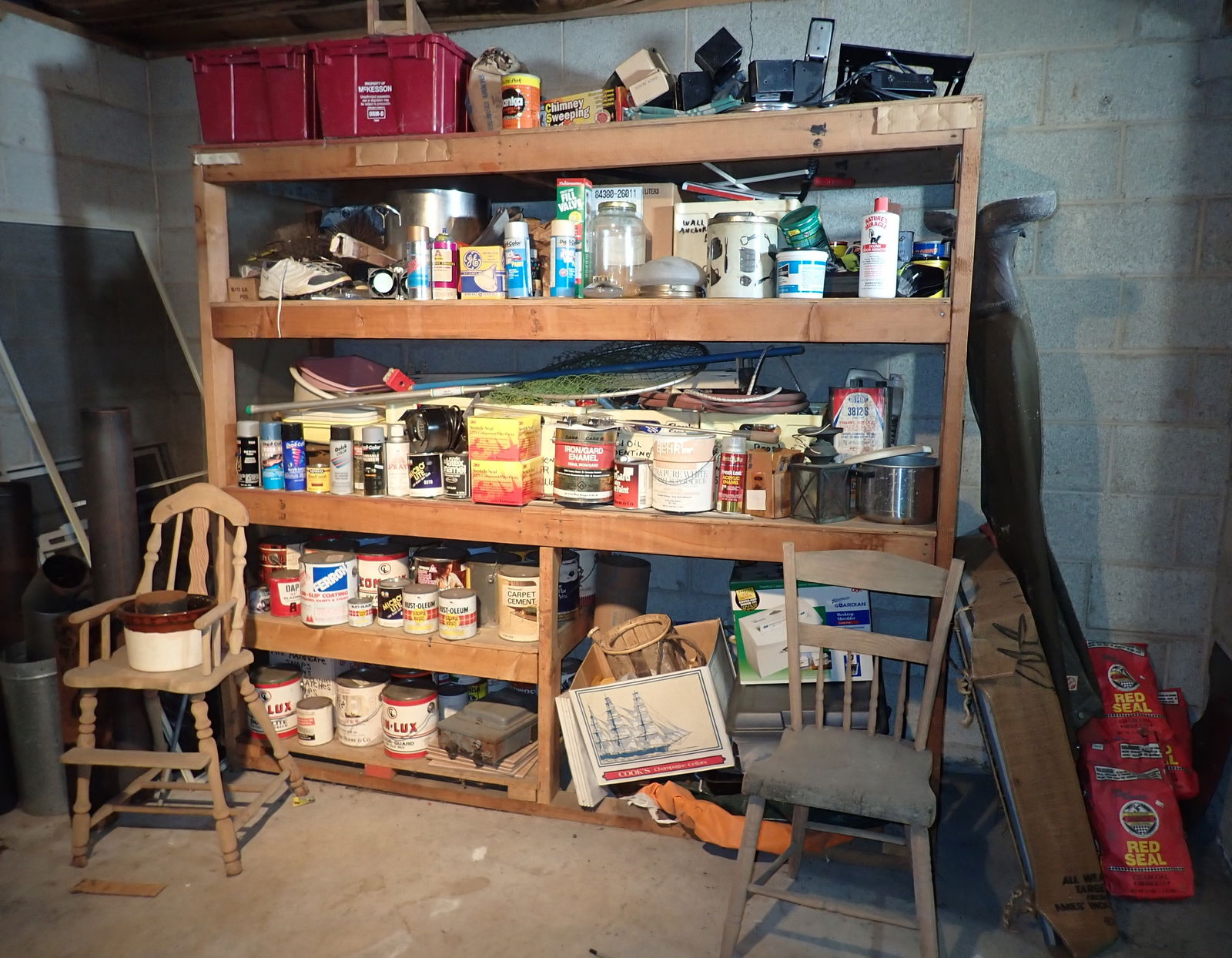 Shelf Contents incl Stove Pipe , Paints , & Misc (1 of 12)