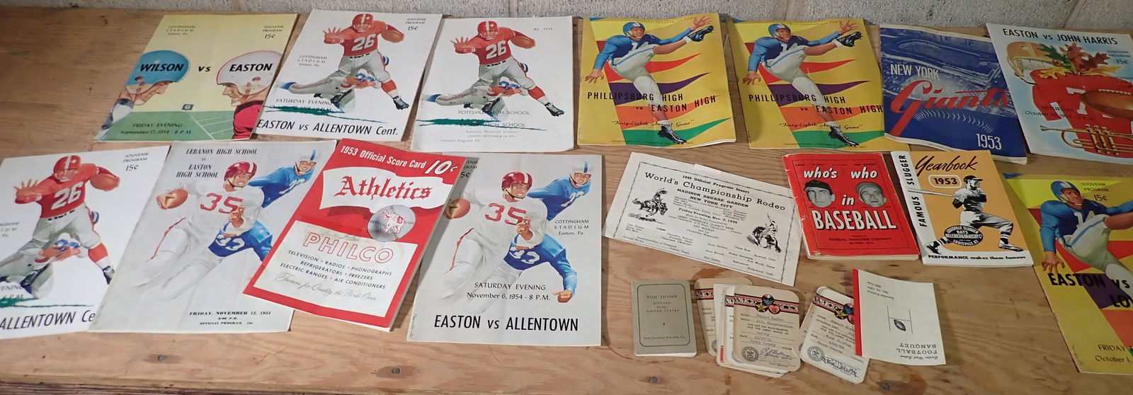 New York Giants & Misc High School Football Programs (1 of 5)