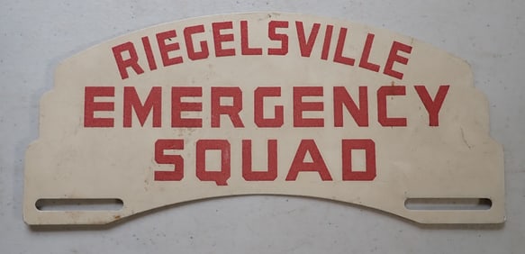 Riegelsville Emergency Squad License Plate Topper