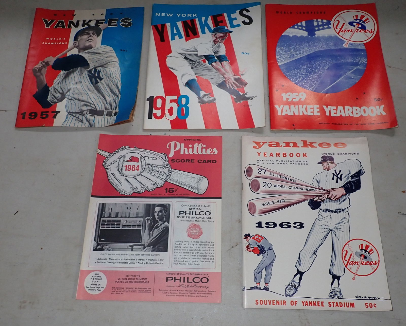 1950's & 60's New York Yankees Baseball Programs (1 of 6)