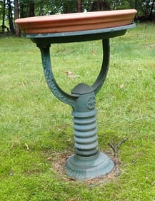 Cast Iron Water Heater Stand Game Came Shepherds Hooks