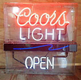 Coors Light Neon Bar Sign