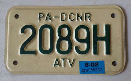 Pennsylvania ATV License Plate