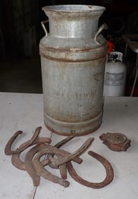 Milk Can Horseshoes & Easton Pa Pulley