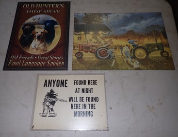 Hunters & Tractor Pulling Signs