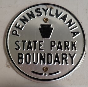 Pennsylvania State Park Boundary Sign