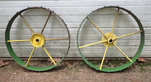 2 Cast Iron Farm Tractor / Implement Wheels