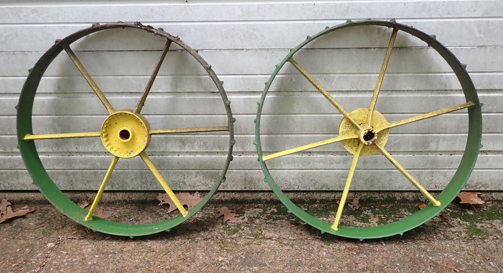 2 Cast Iron Farm Tractor / Implement Wheels (1 of 3)