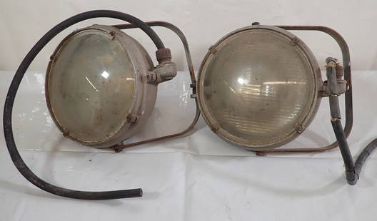 Crouse Hinds Lights: Apprx 9" in diameter. Shipping available ($20 handling charge, plus postage)