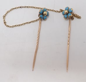 2 Flower Stick Pins