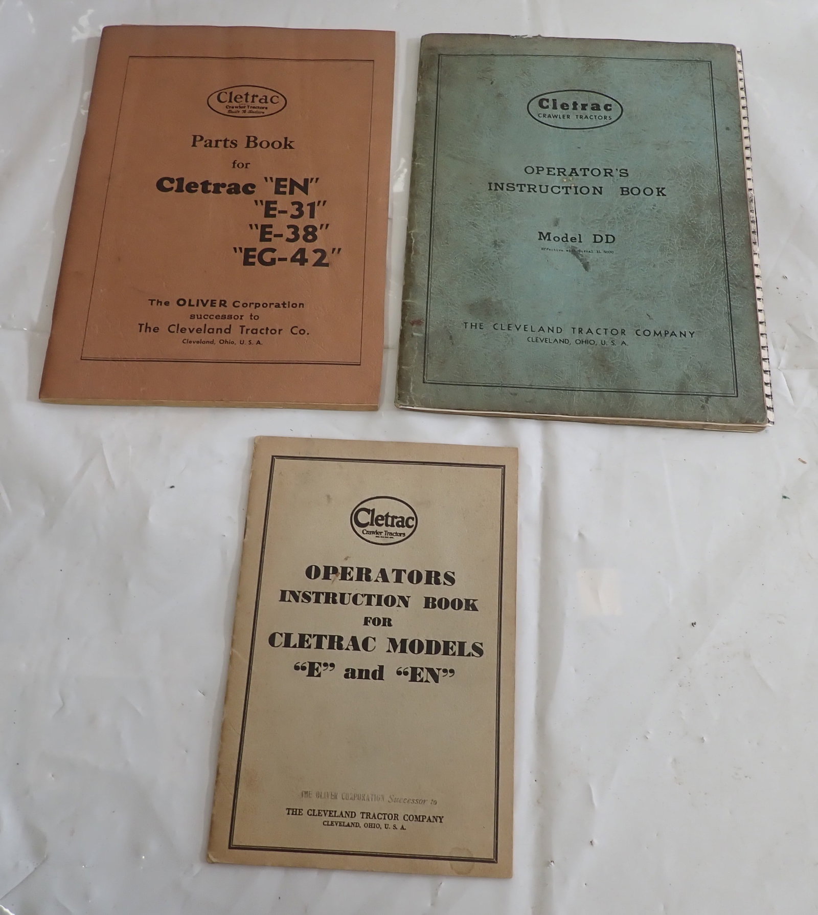 Cleveland Tractor Cletrac Parts Instruction Books: Shipping available