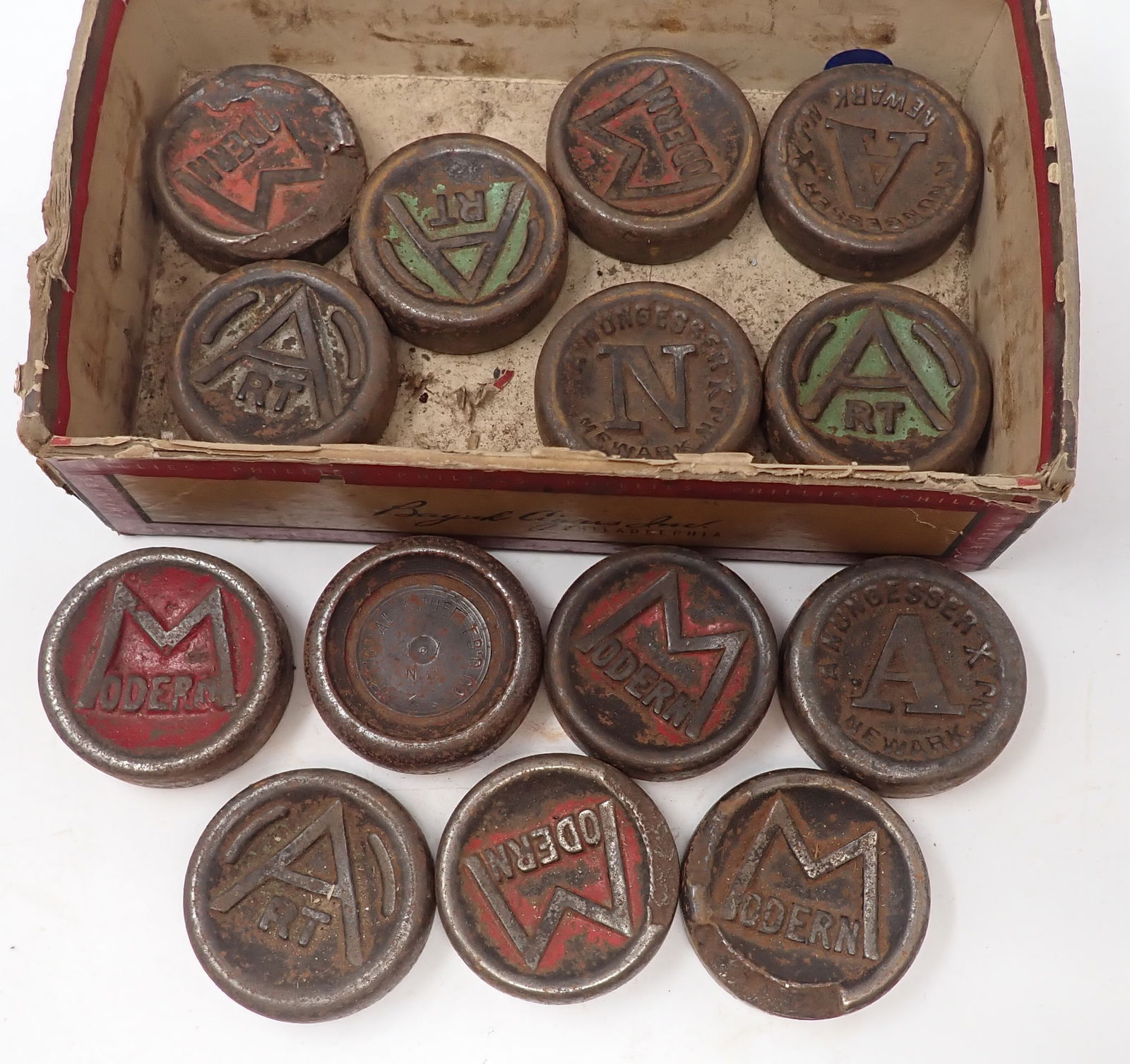 Art , Modern , Nungesser Shuffleboard Pucks: Approx 2 1/4" in diameter. Shipping available