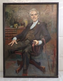 John Reilly Oil on Board Portrait