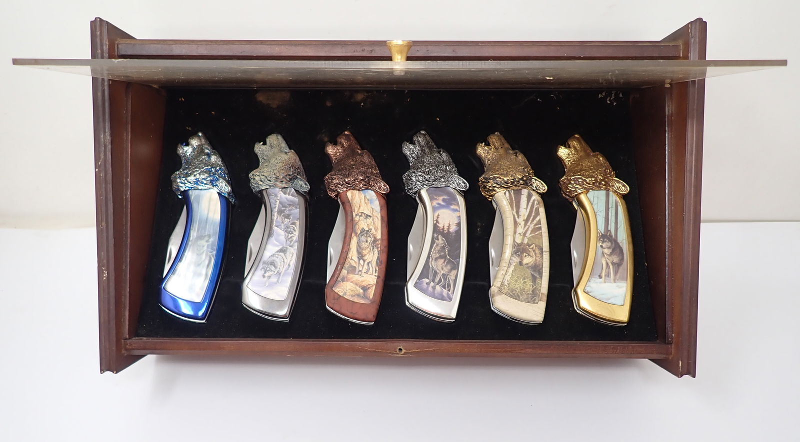 Franklin Mint Collector Knives w/ Bear Head Handles (1 of 7)