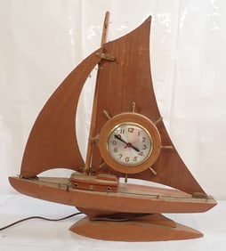 Sessions Wooden Sailboat Clock