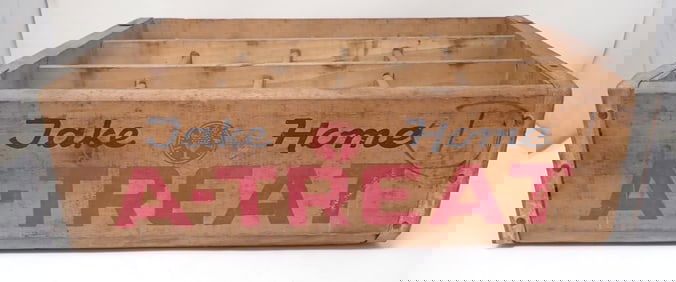 A-Treat Allentown PA Wooden Soda Crate