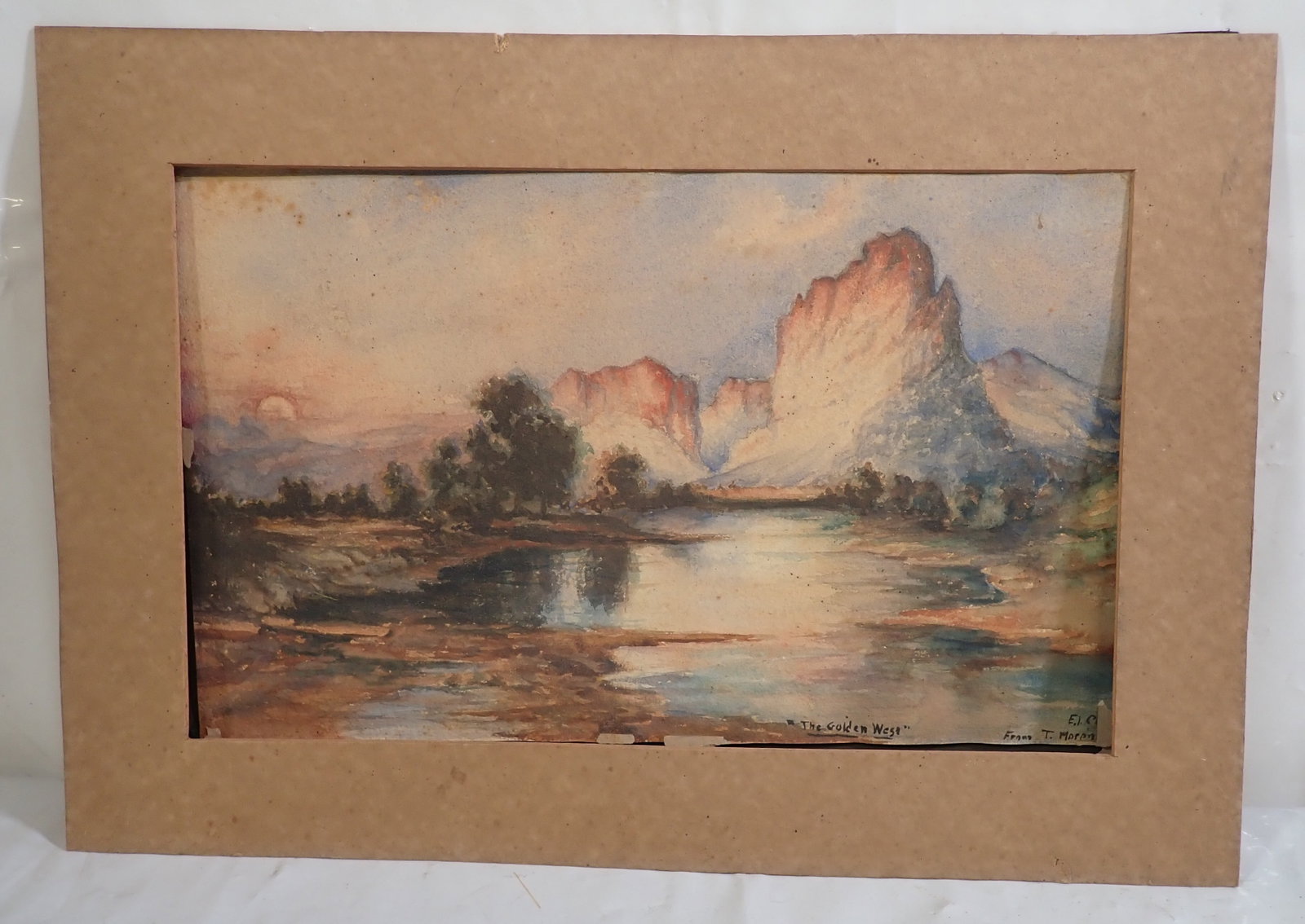 T. Moren Watercolor: Approx 13" x 18 3/4". Shipping available