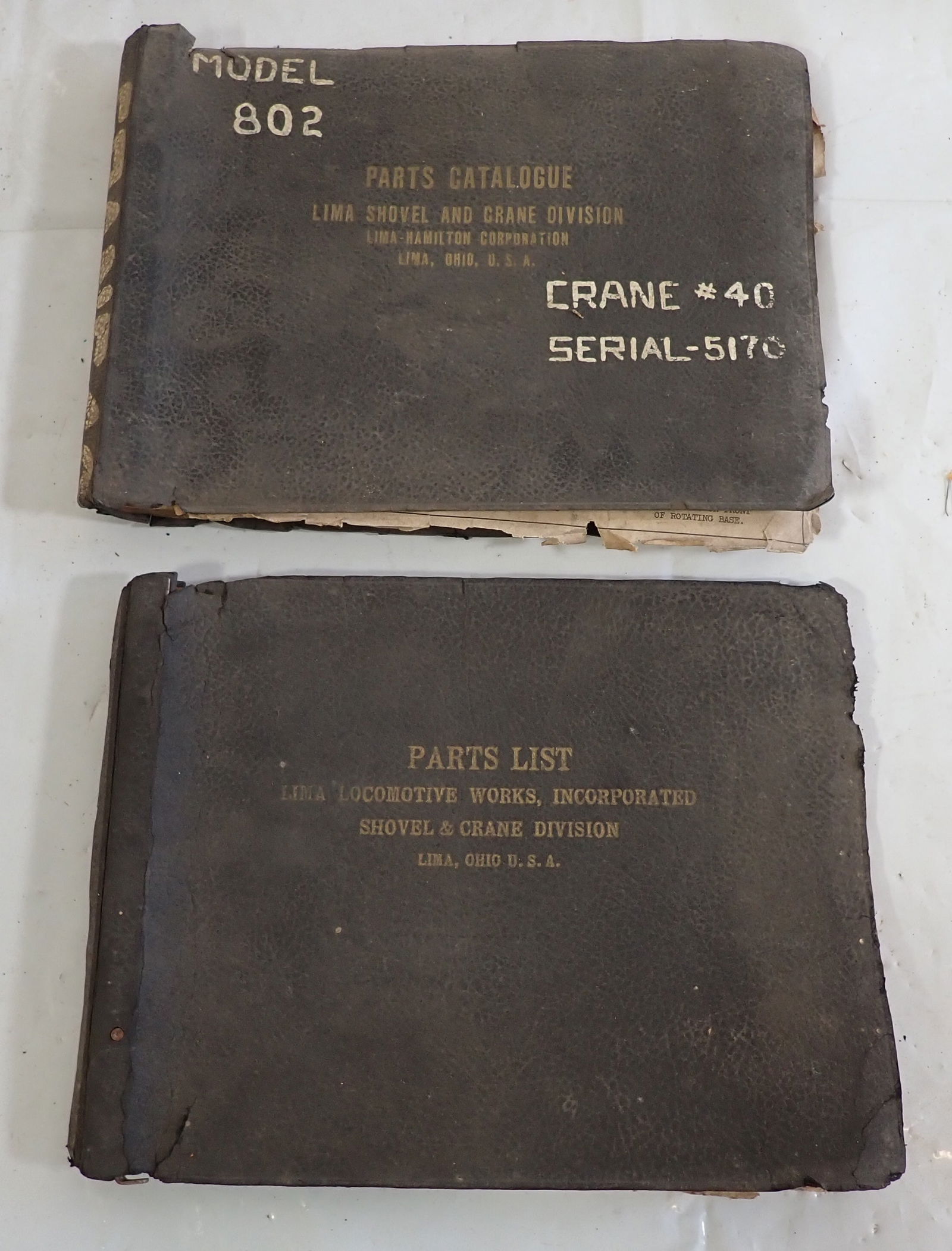 Lima Crane & Shovel Parts List & Catalog (1 of 6)