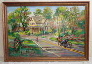 John Reilly Oldwick NJ Oil on Board Painting
