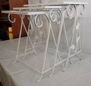 Set of 3 Wire Mesh Nesting Tables