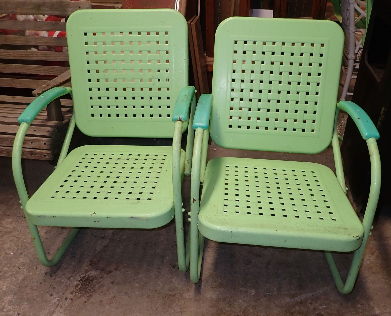 Pair of Bunting Glider Co Metal Porch Rockers (1 of 4)