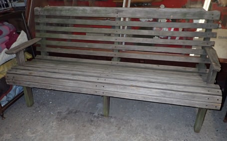 Wooden Porch Bench