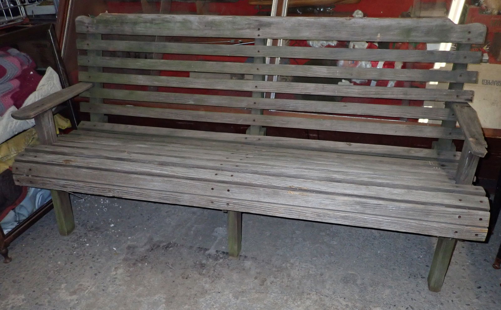 Wooden Porch Bench (1 of 2)