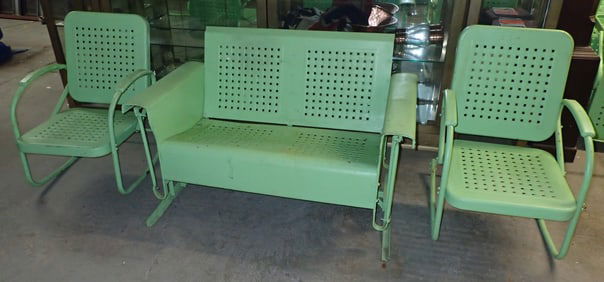 Bunting Metal Porch Glider & 2 Rockers