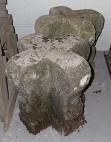 Pair of Concrete Planter Stands / Pedestals