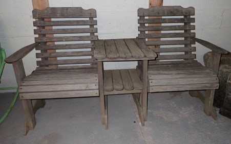Wooden Patio Chair / Table