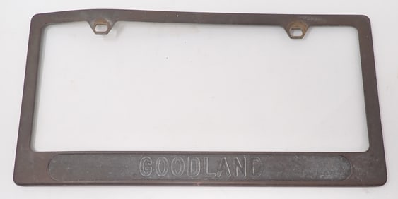 Goodland Nudist Park Brass License Plate Bracket