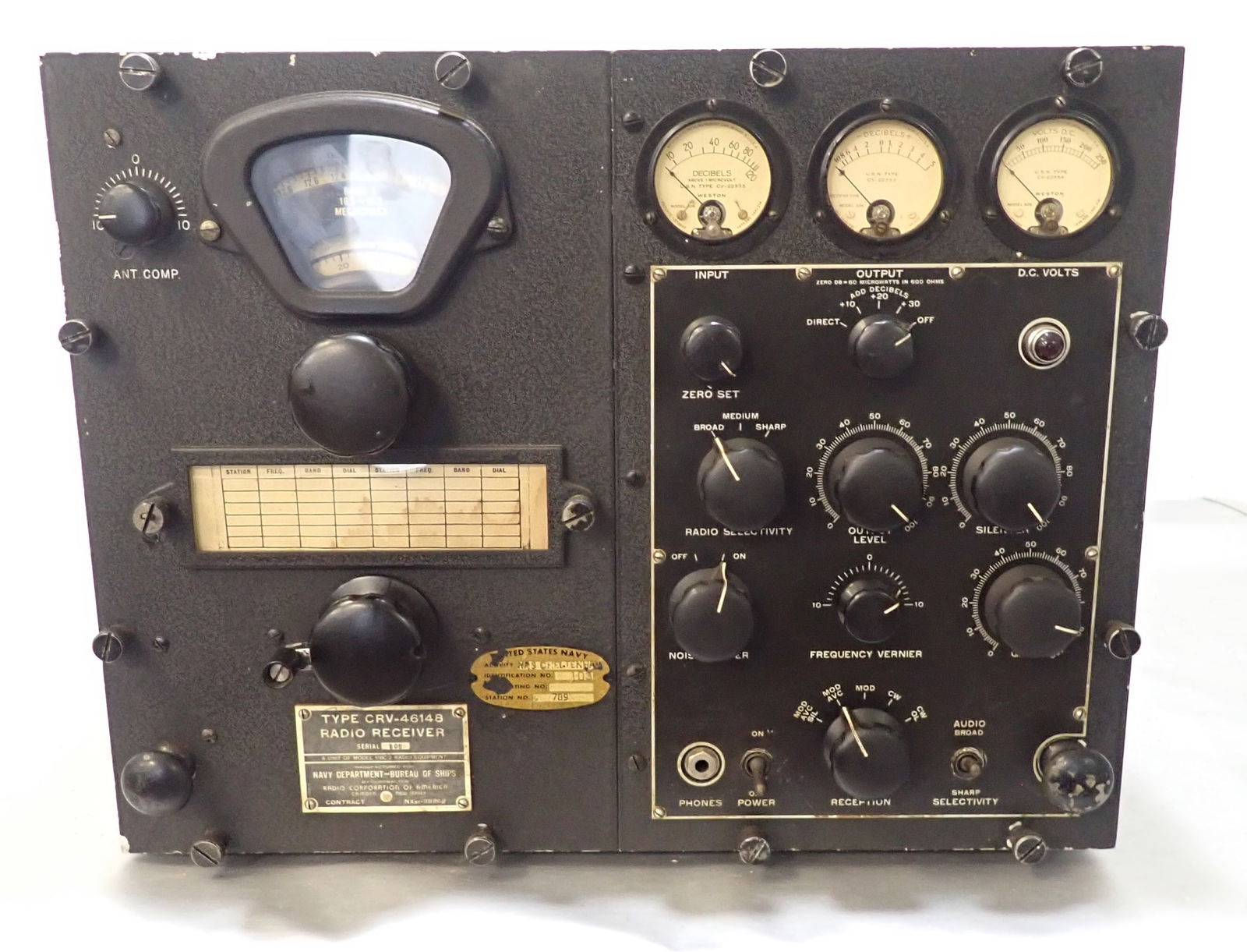 Radio Corporation Navy Department Radio Receiver (1 of 5)
