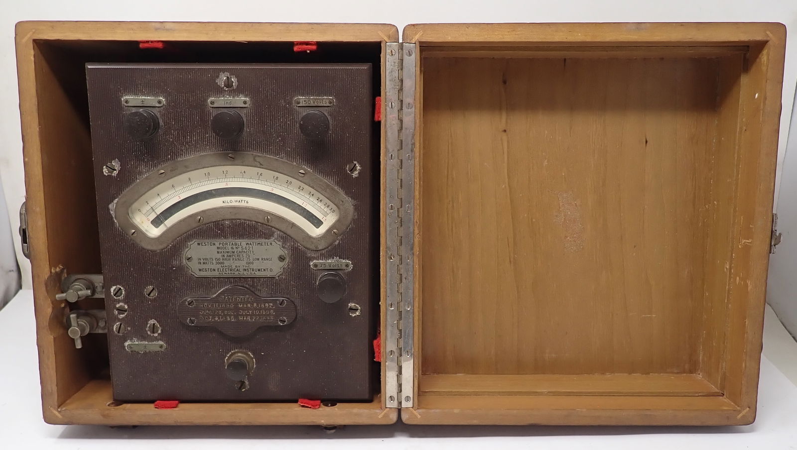 Weston Portable Watt Meter Model 16 No. 5421 (1 of 9)