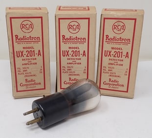 3 Radiotron RCA UX-201-A Radio Tubes