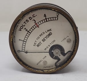 Weston Model 506 Type L Brass Meter