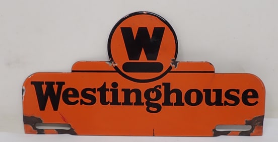 Westinghouse Porcelain License Plate Topper