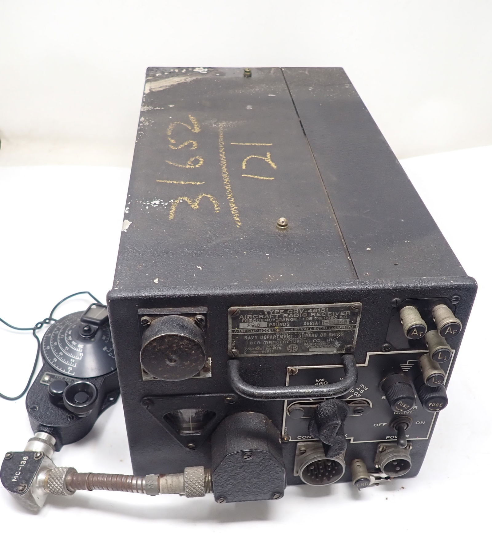 RCA Aircraft Radio Receiver & Tuning Head Navy Dept (1 of 7)