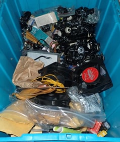 Tote Full of Misc Electronic Parts