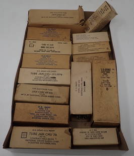 U.S. Army & Navy Radio Vacuum Tubes: We do not guarantee correct tube is in correct box. Shipping available