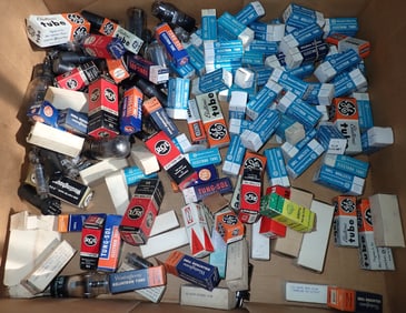 Large Box Full of Radio Tubes