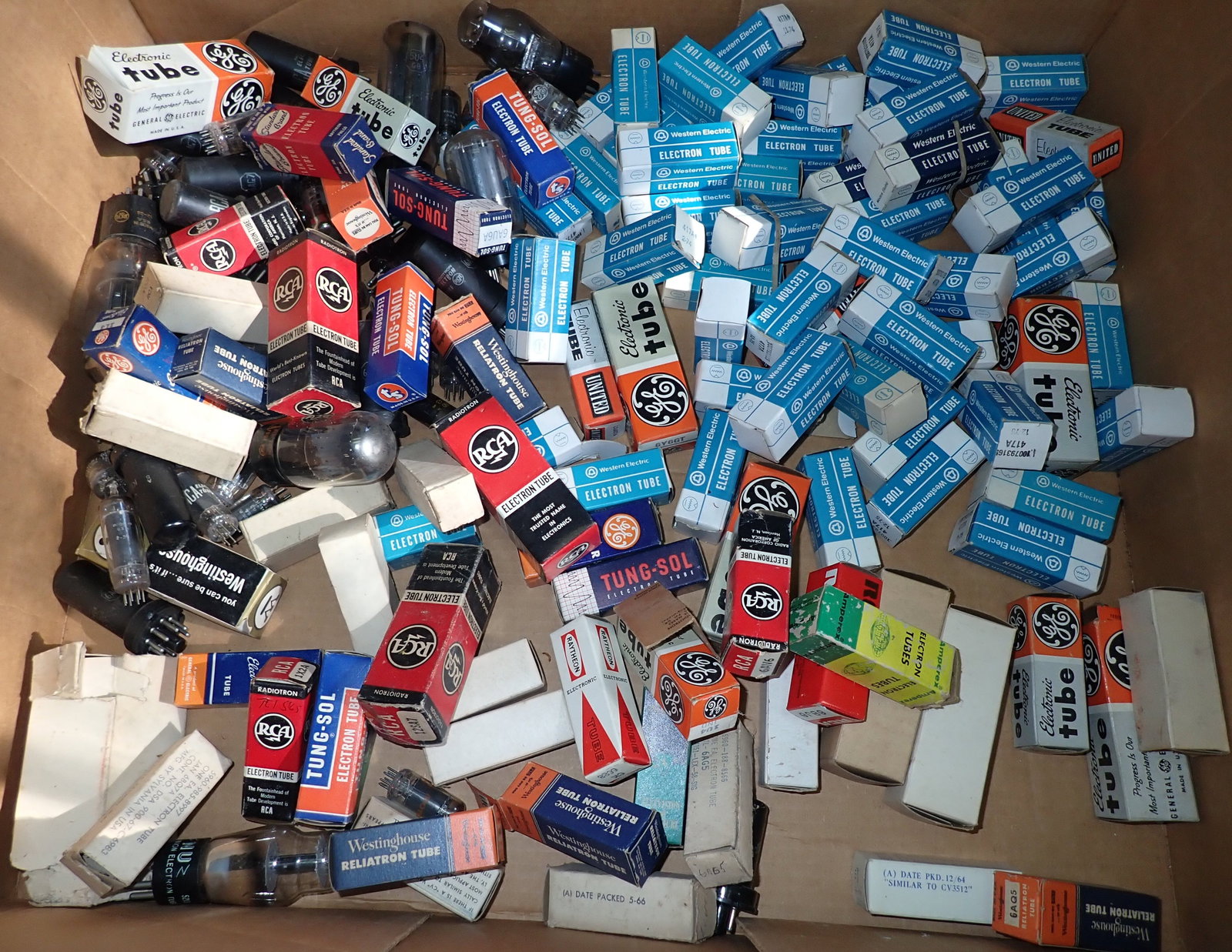 Large Box Full of Radio Tubes (1 of 7)
