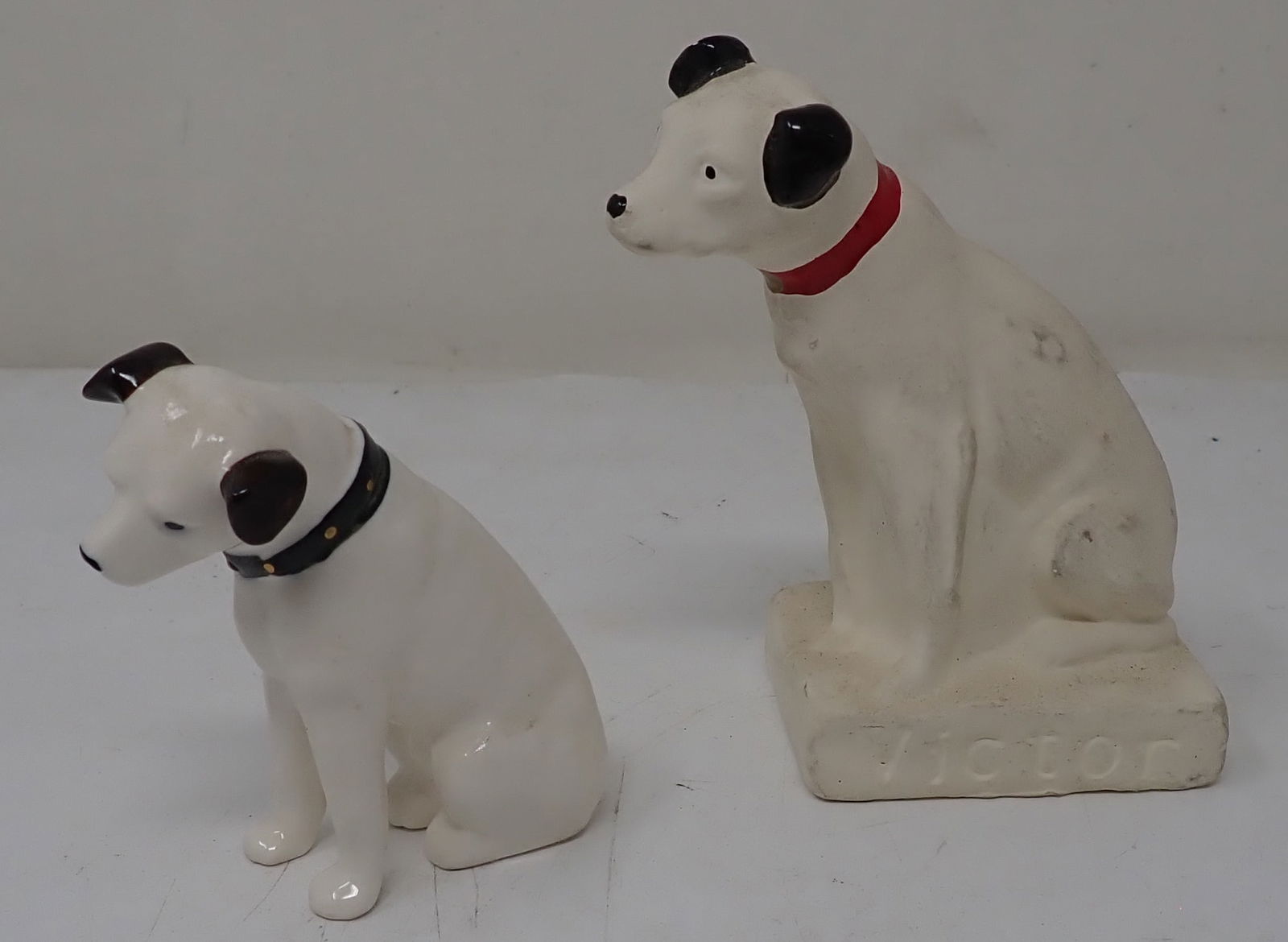 Chalkware & Porcelain RCA Victor Dogs (1 of 1)