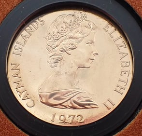 Cayman Islands $25 Gold Proof Edition 25th Wedding Anniversary